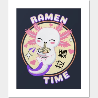 Axolotl Ramen Time Posters and Art